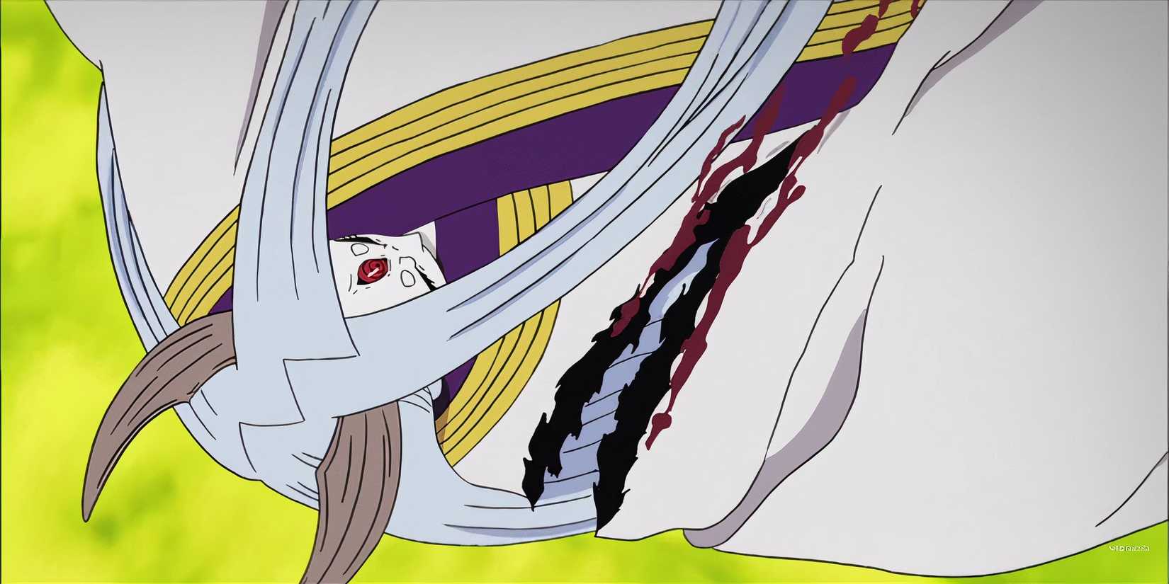 Kaguya Sliced By Kakashi in Naruto