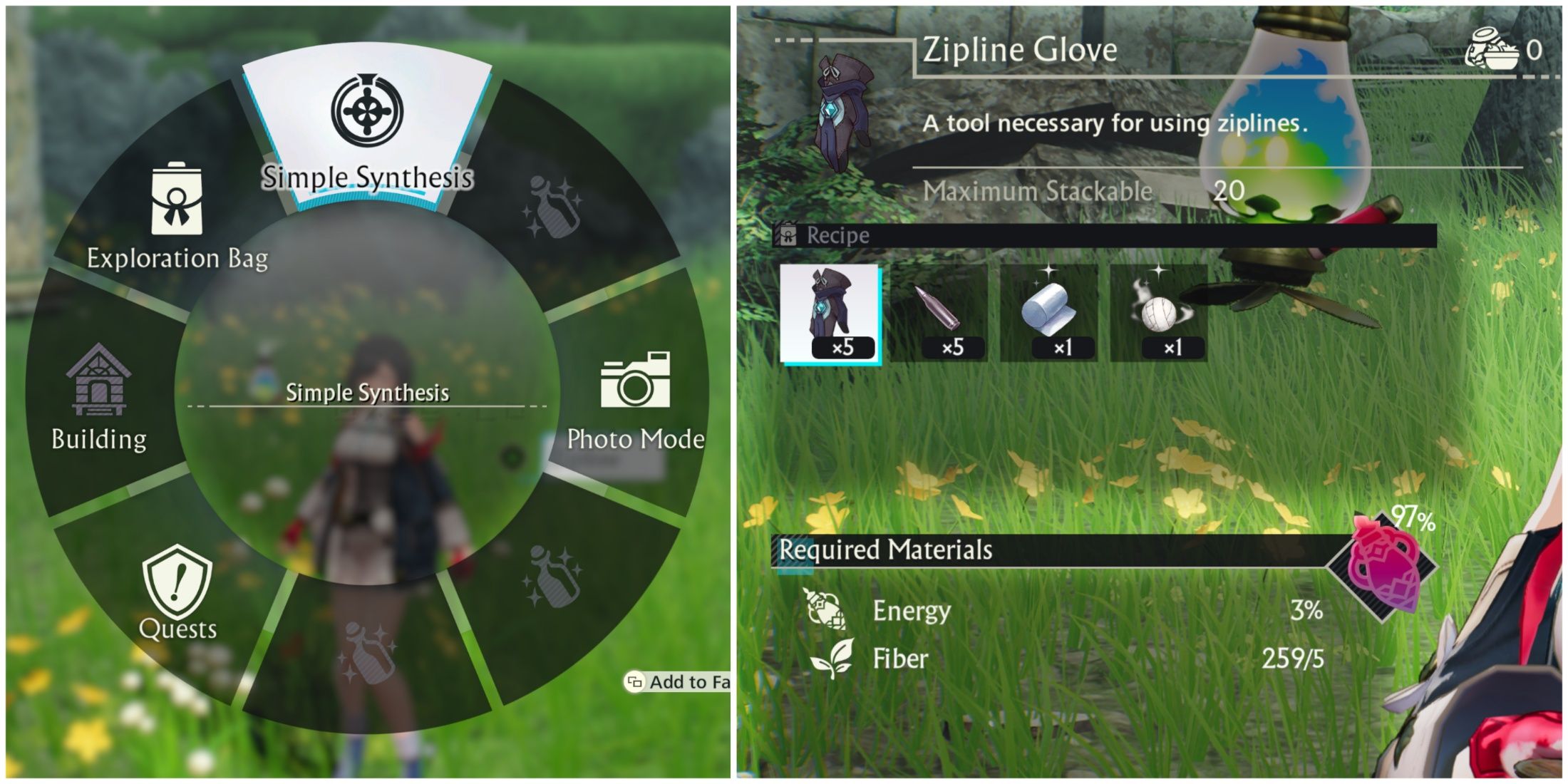 Crafting Recipe Zipline Glove Atelier Yumia