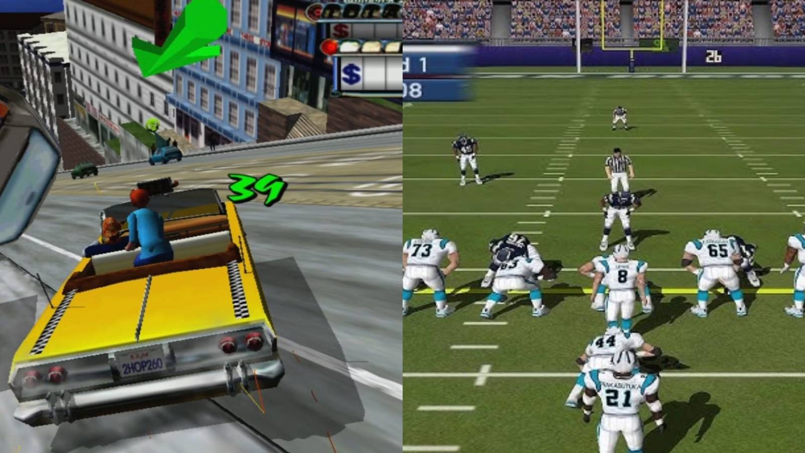 Crazy Taxi and Madden NFL 2002