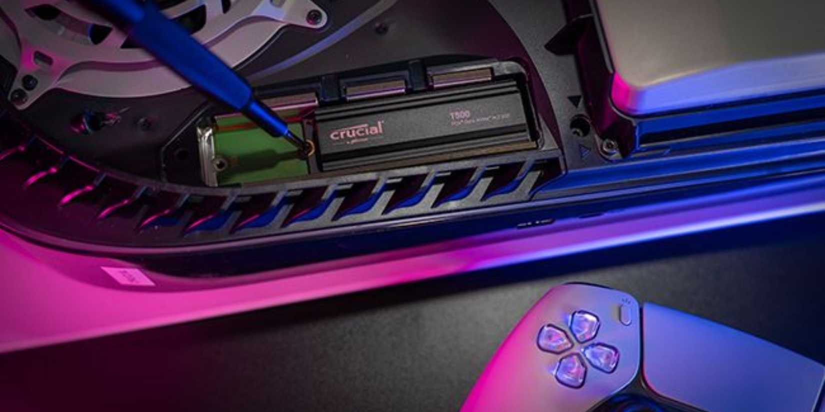 Crucial T500 installed in PS5-1