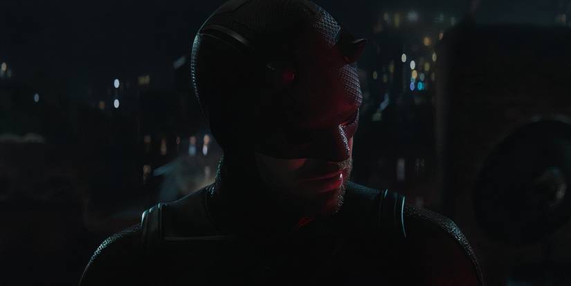 Daredevil on a rooftop in Daredevil: Born Again