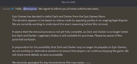 Popular Extraction RPG Being Delisted from Epic Games Store