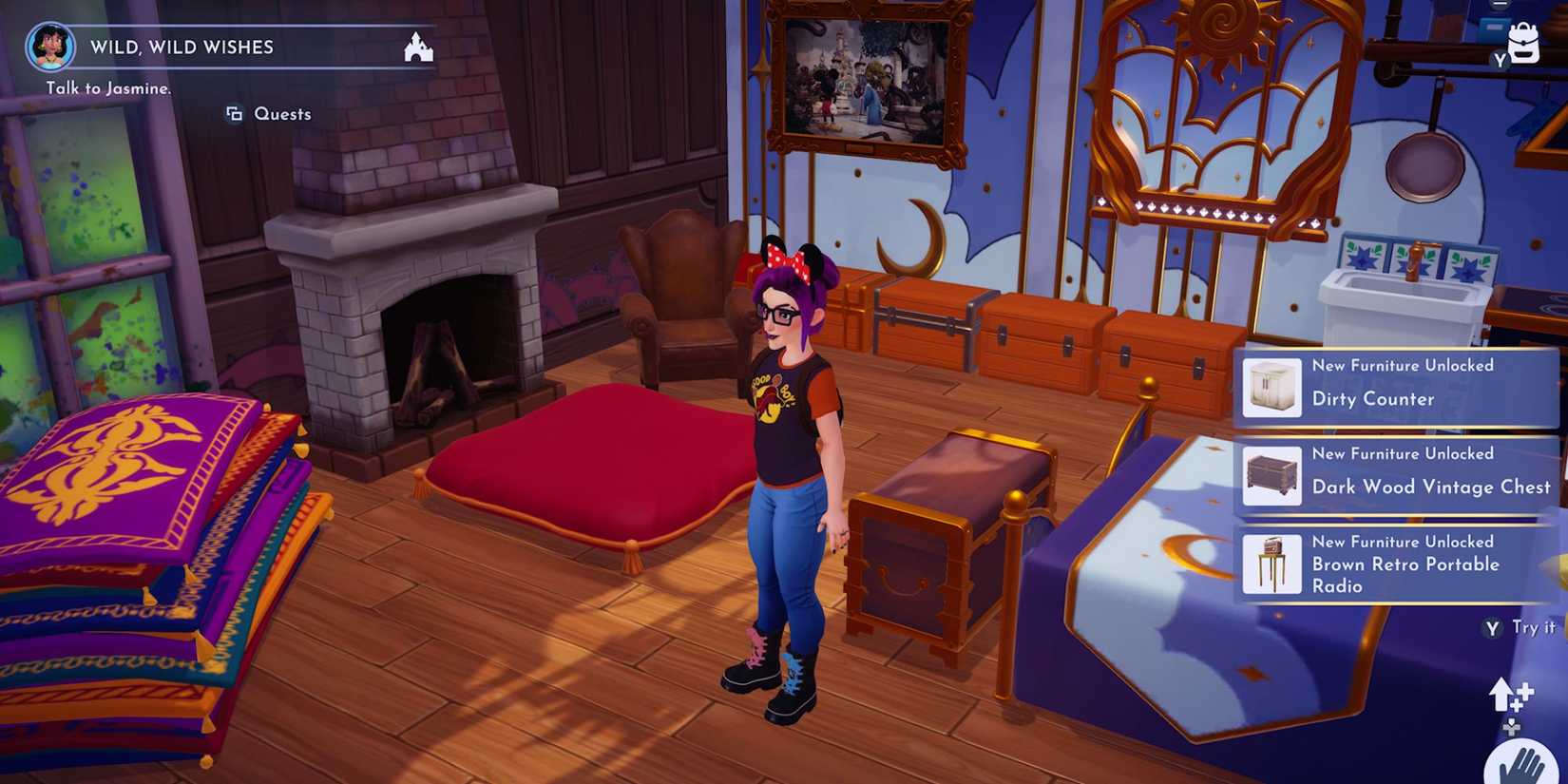 Decorating player house in Disney Dreamlight Valley Wild, Wild Wishes