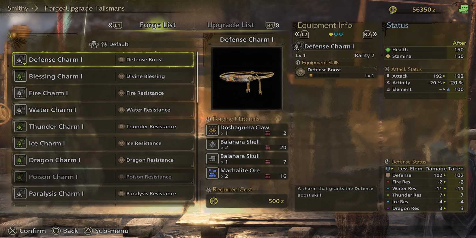 Defense Charm 1 in Monster Hunter Wilds