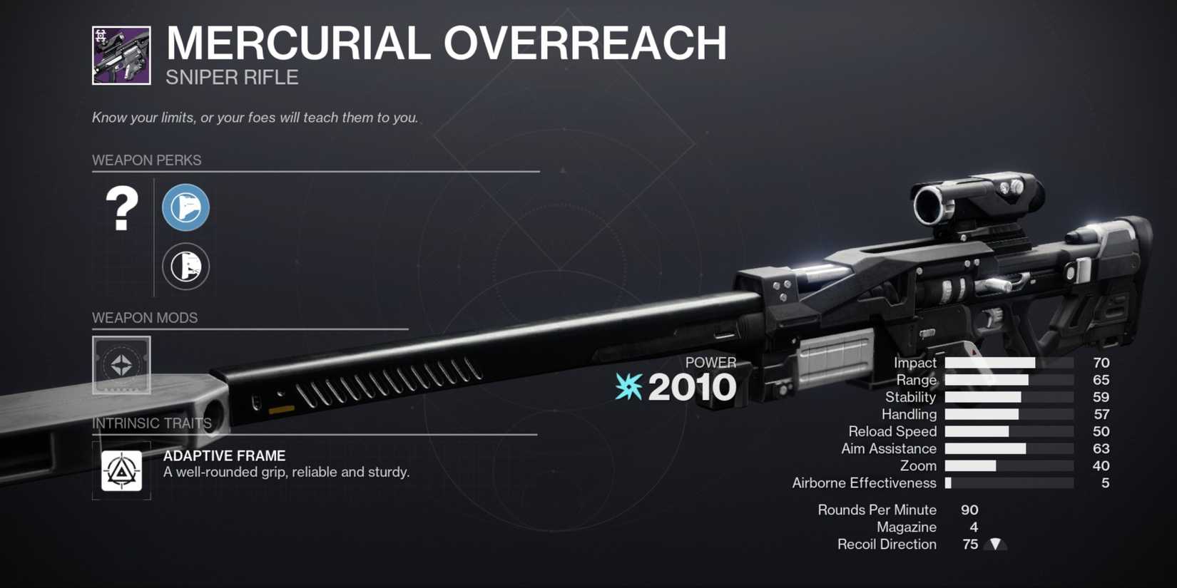 Destiny 2 Mercurial Overreach