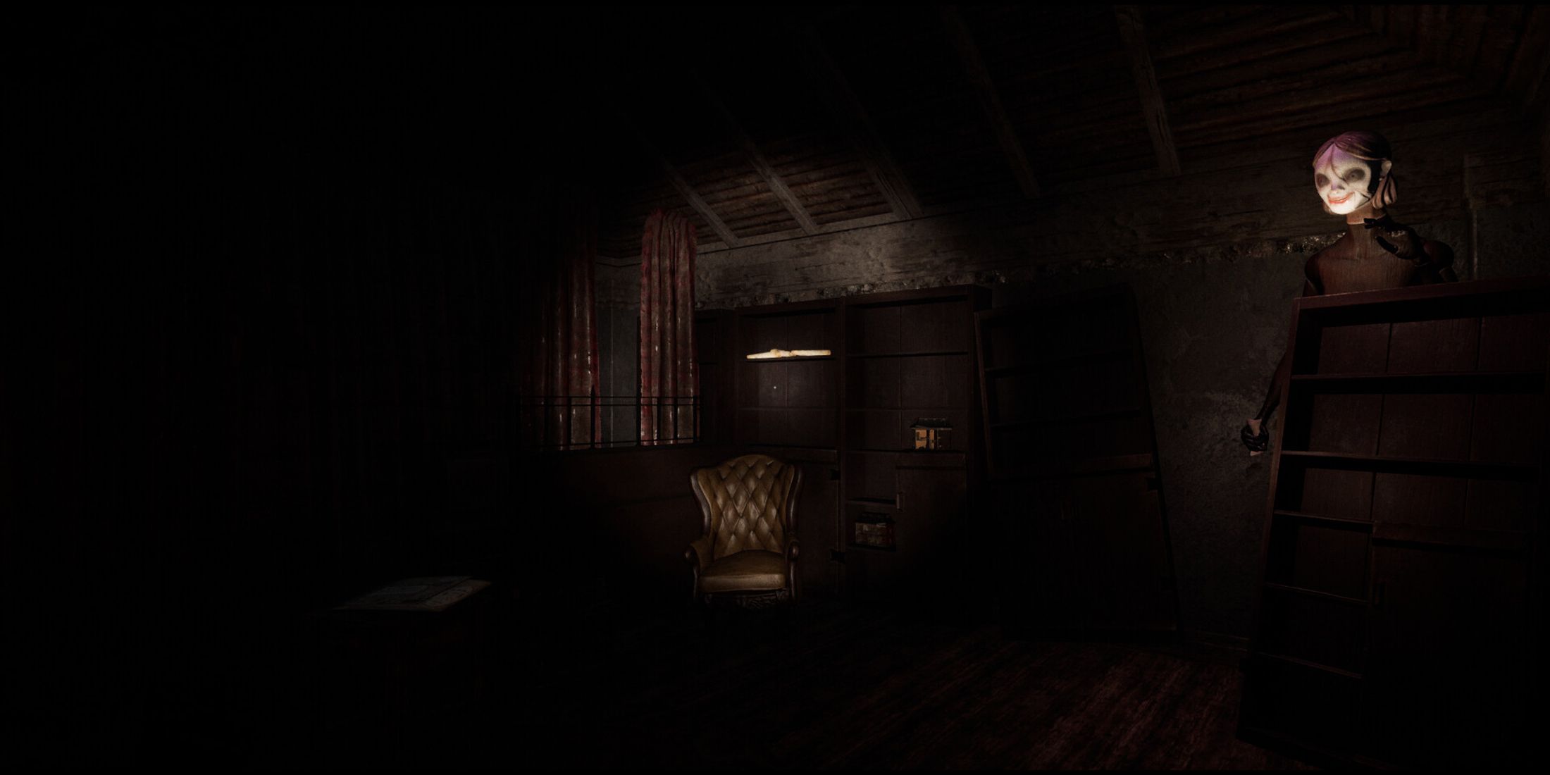 Dollhouse Behind the Broken Mirror creepy doll