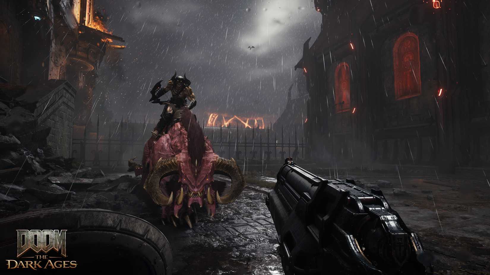 fighting a pinky rider in doom the dark ages