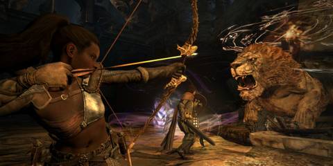 Dragon's Dogma Dark Arisen combining close and ranged combat