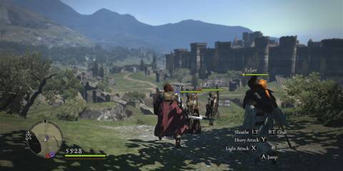 Dragon's Dogma Dark Arisen Xbox screenshot of a team together