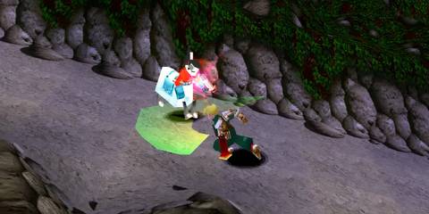 Mihael fighting an enemy in Dragon Valor