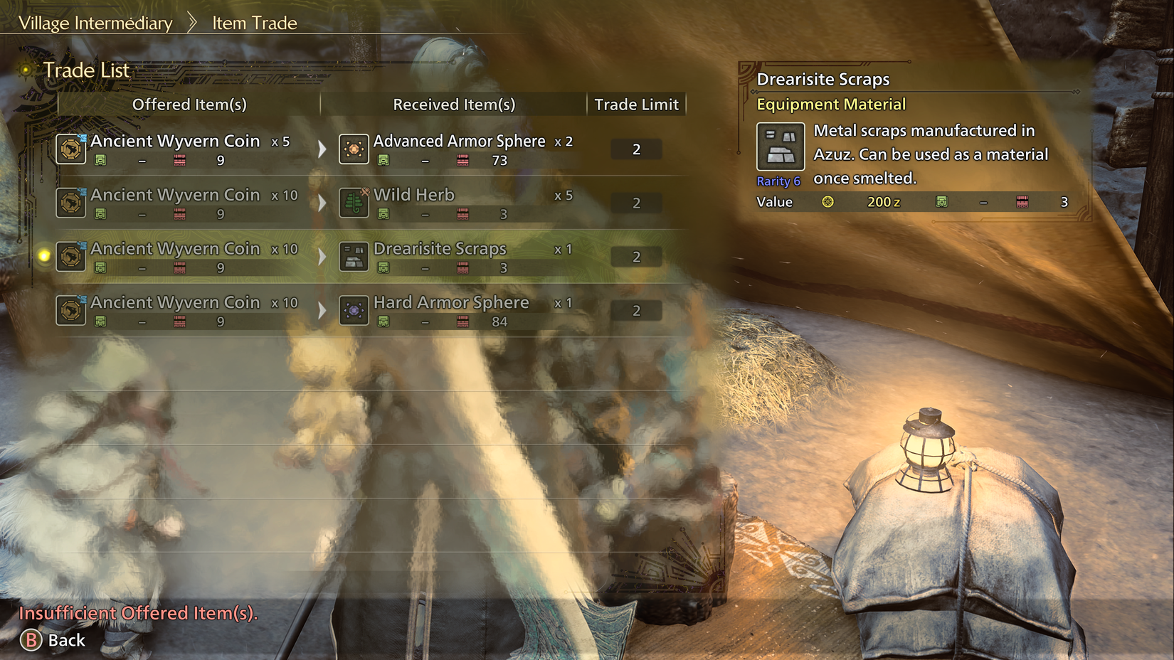 Drearesite Scraps Item Trade