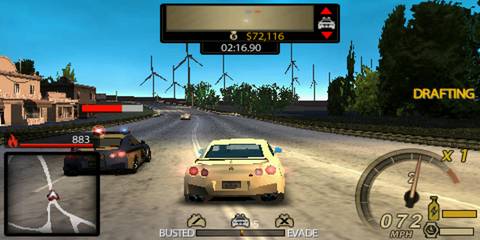 Driving a white Nissan in Need for Speed Undercover