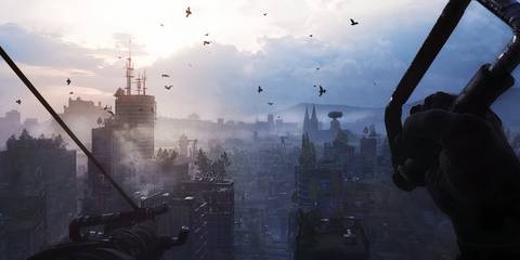 Player guding through city in Dying Light 2 