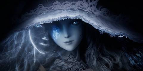 Elden Ring Ranni closeup on her face
