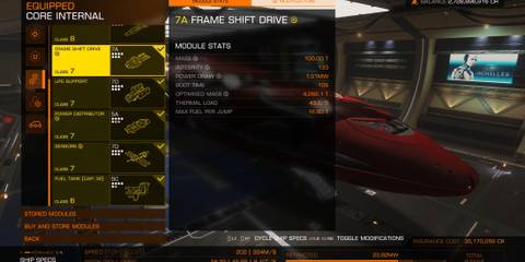 Elite Dangerous ship upgrades