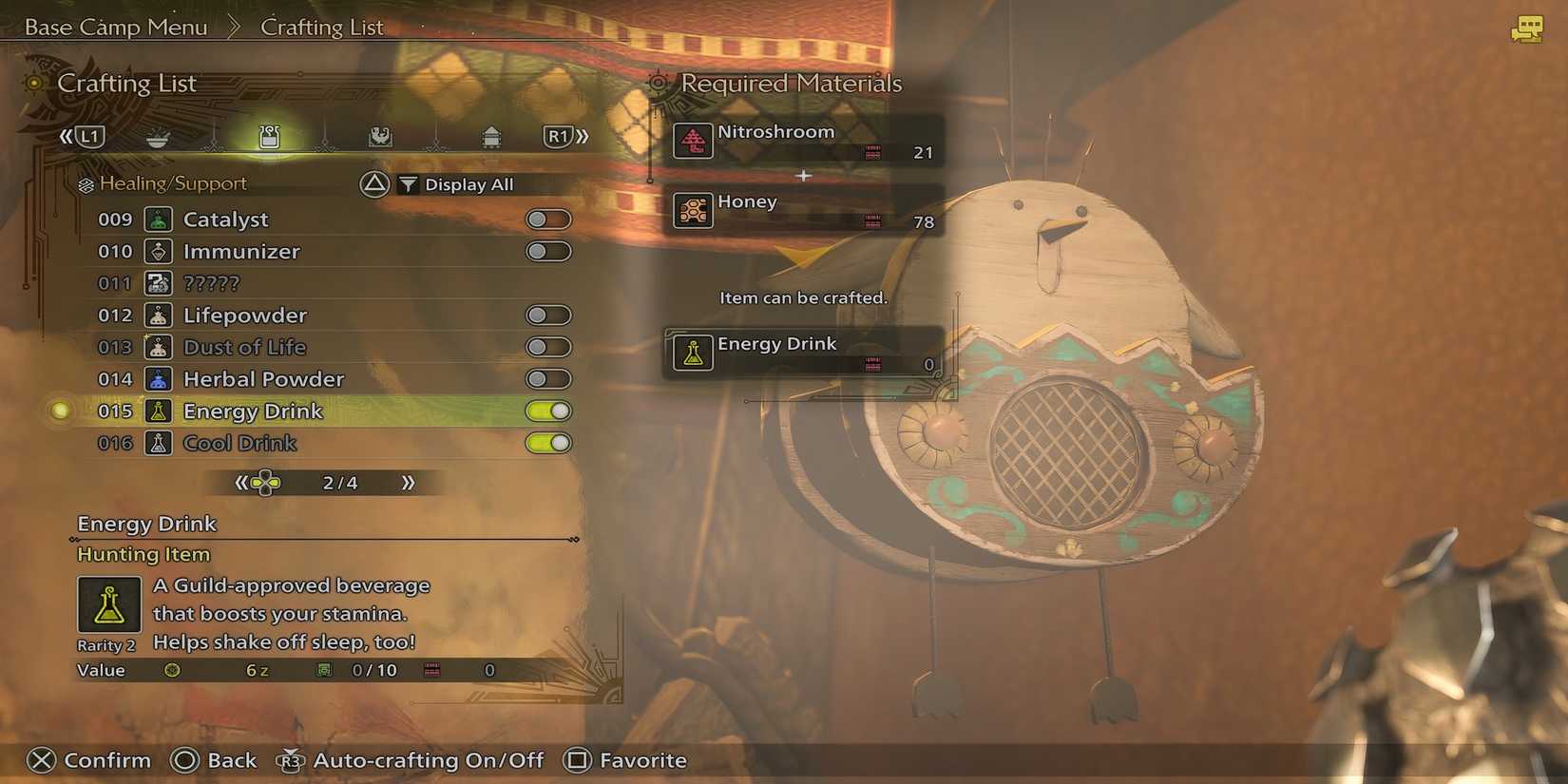 Energy Drink item in Monster Hunter Wilds