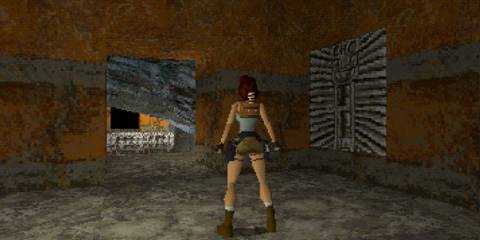 Exploring a room in Tomb Raider