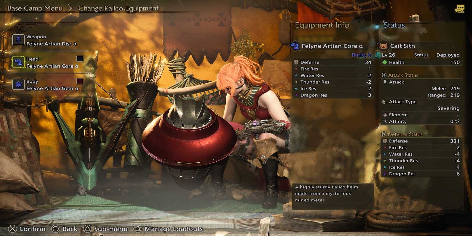 Felyne Artian Palico armor in Monster Hunter Wilds