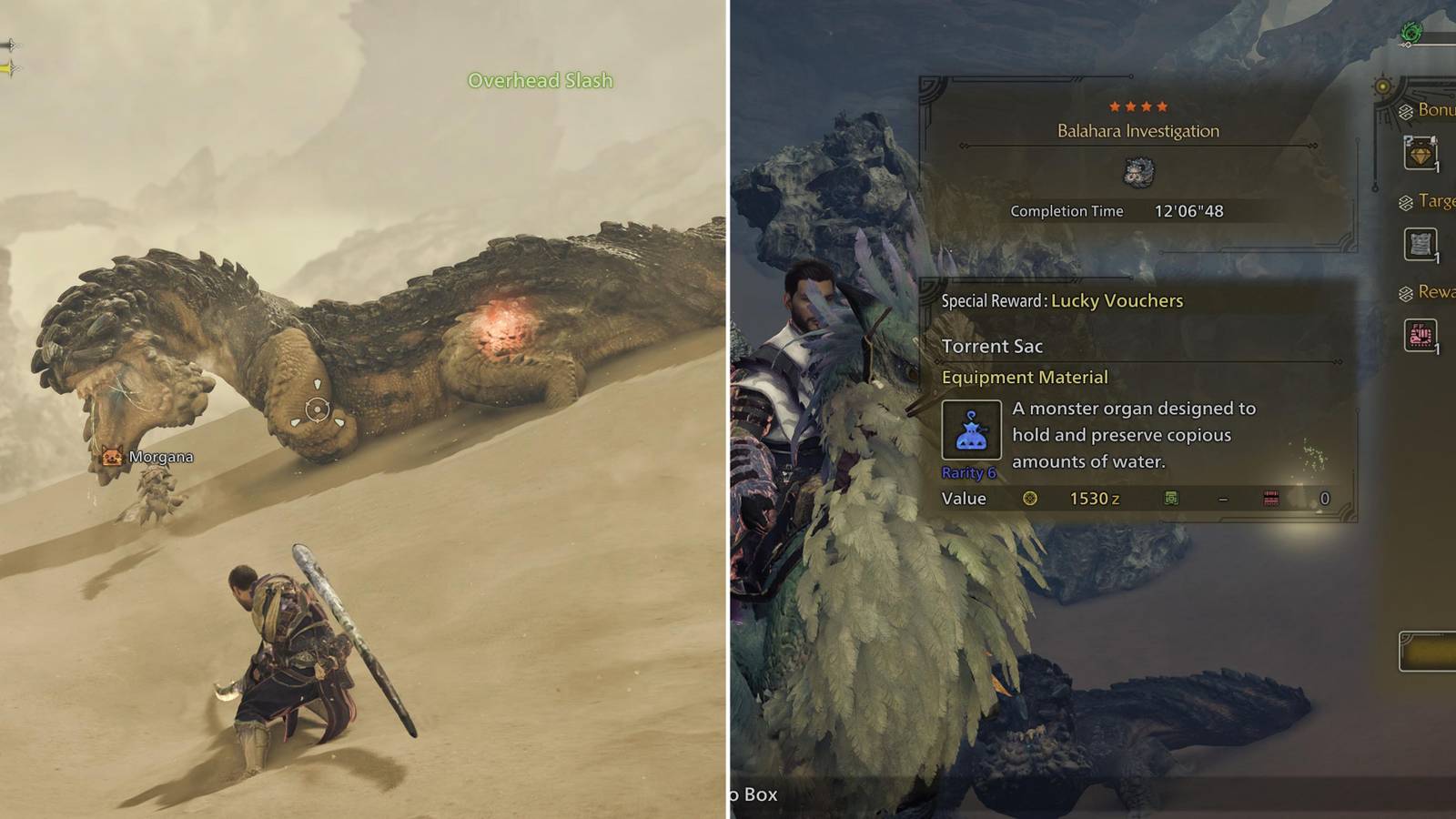 The Player Facing A Balahara & Getting A Torrent Sac 