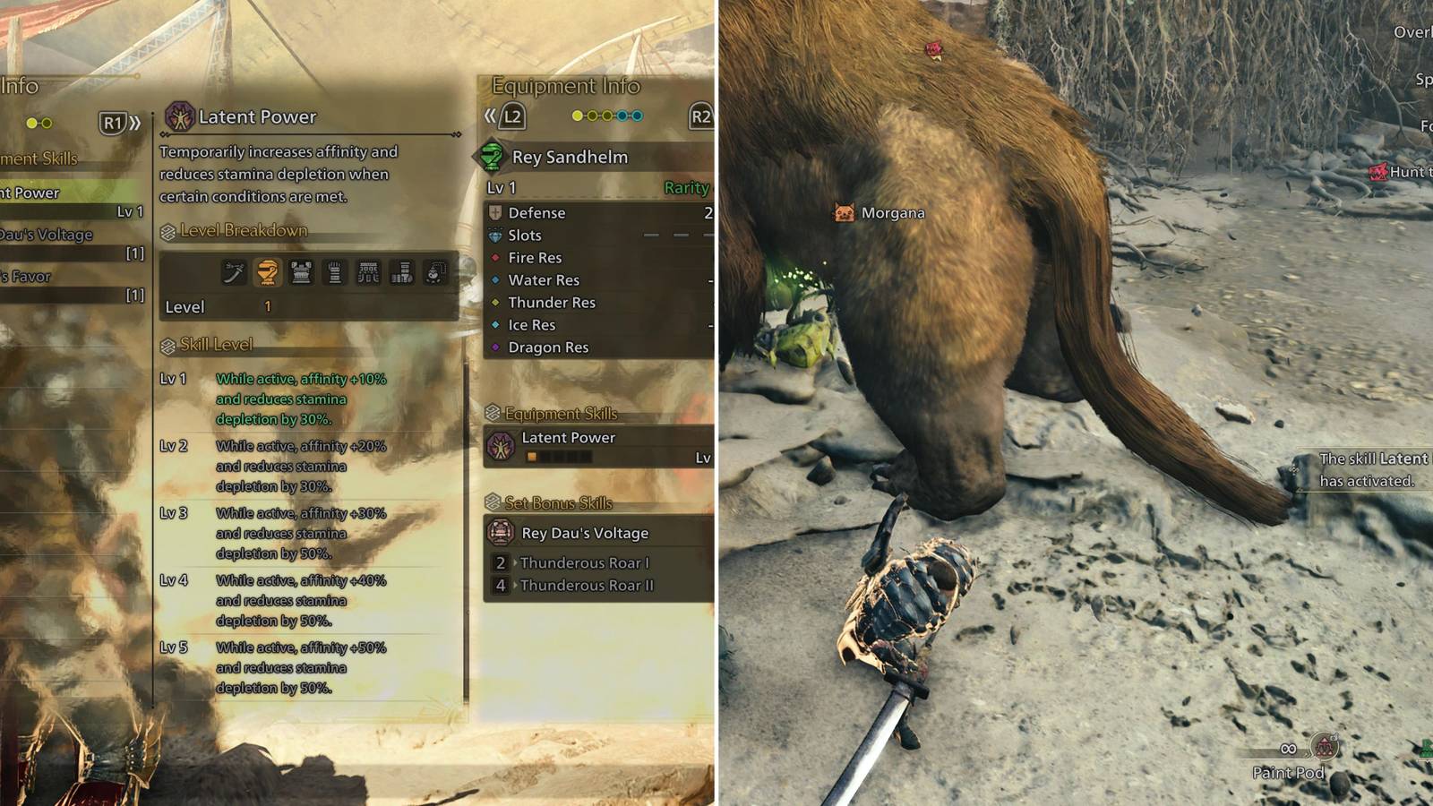 The Latent Power Skill In The Menu & It Activating In Combat