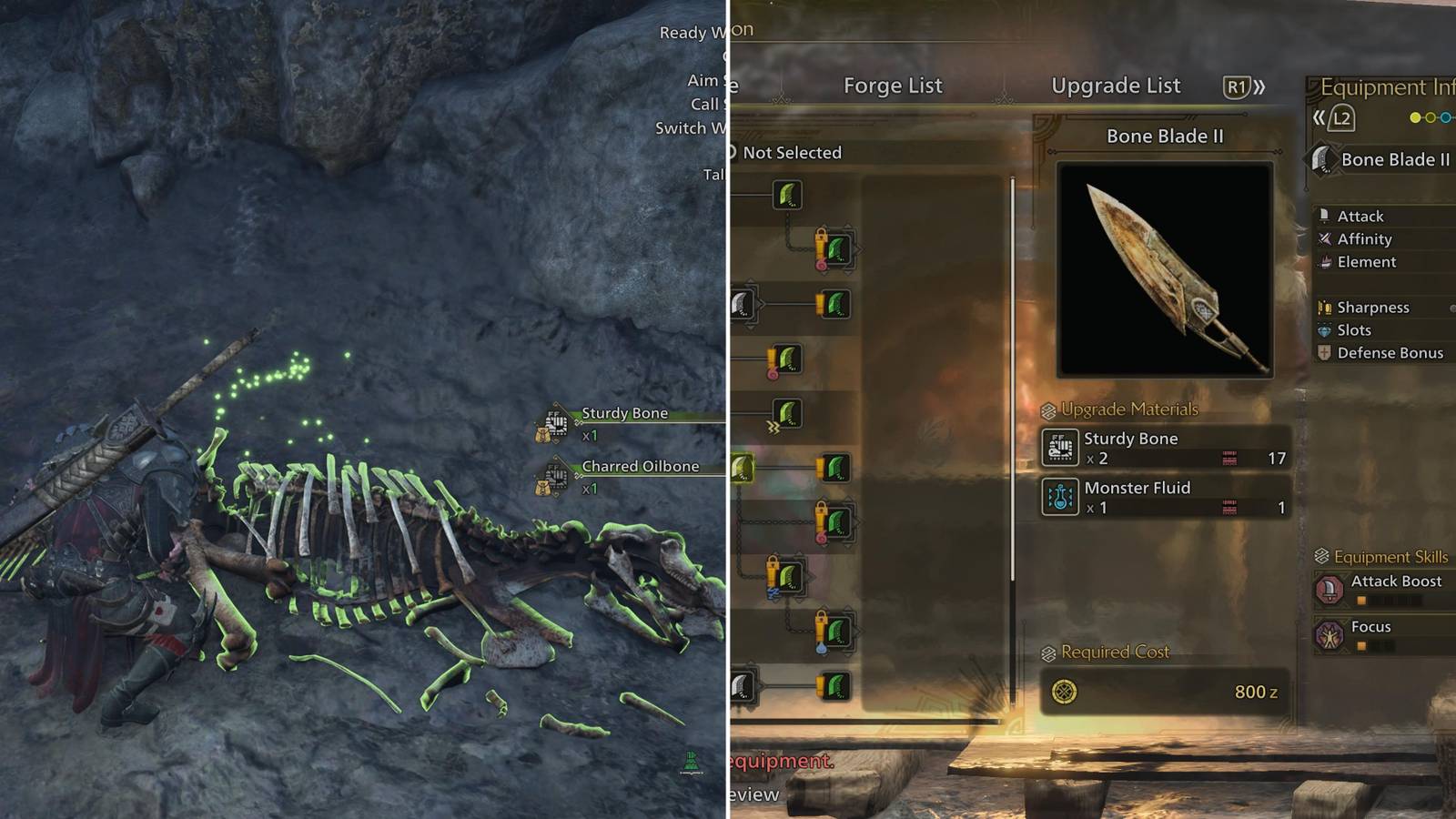 The Player Looting A Bonepile & Crafting A Bone Blade 