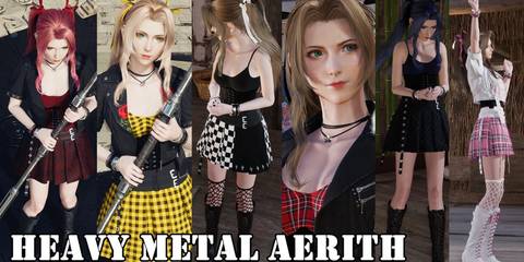 FF7 Rebirth Aerith Mods- Heavy Metal Aerith 1