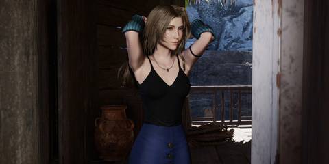 FF7 Rebirth Aerith Mods- Rinoa Outfit for Aerith 3