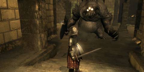 Fighting a boss in Demon’s Souls (2009)
