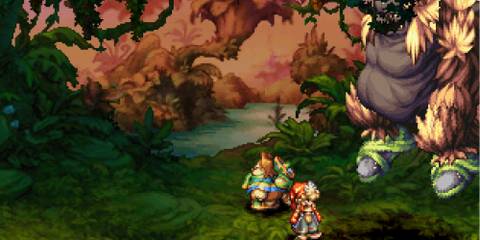 Fighting a boss in Legend of Mana (PS1)
