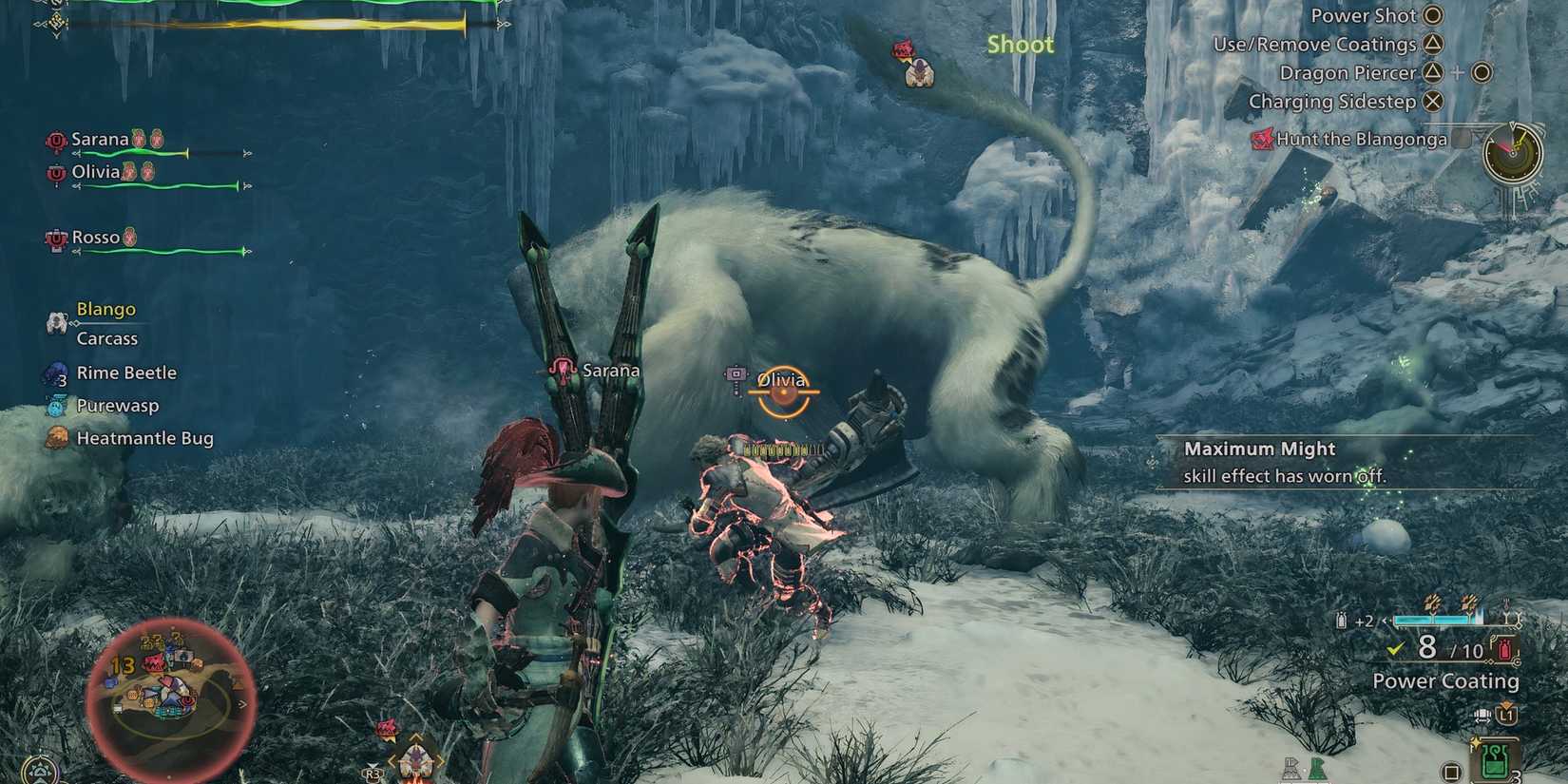 Fighting Blangonga in Monster Hunter Wilds