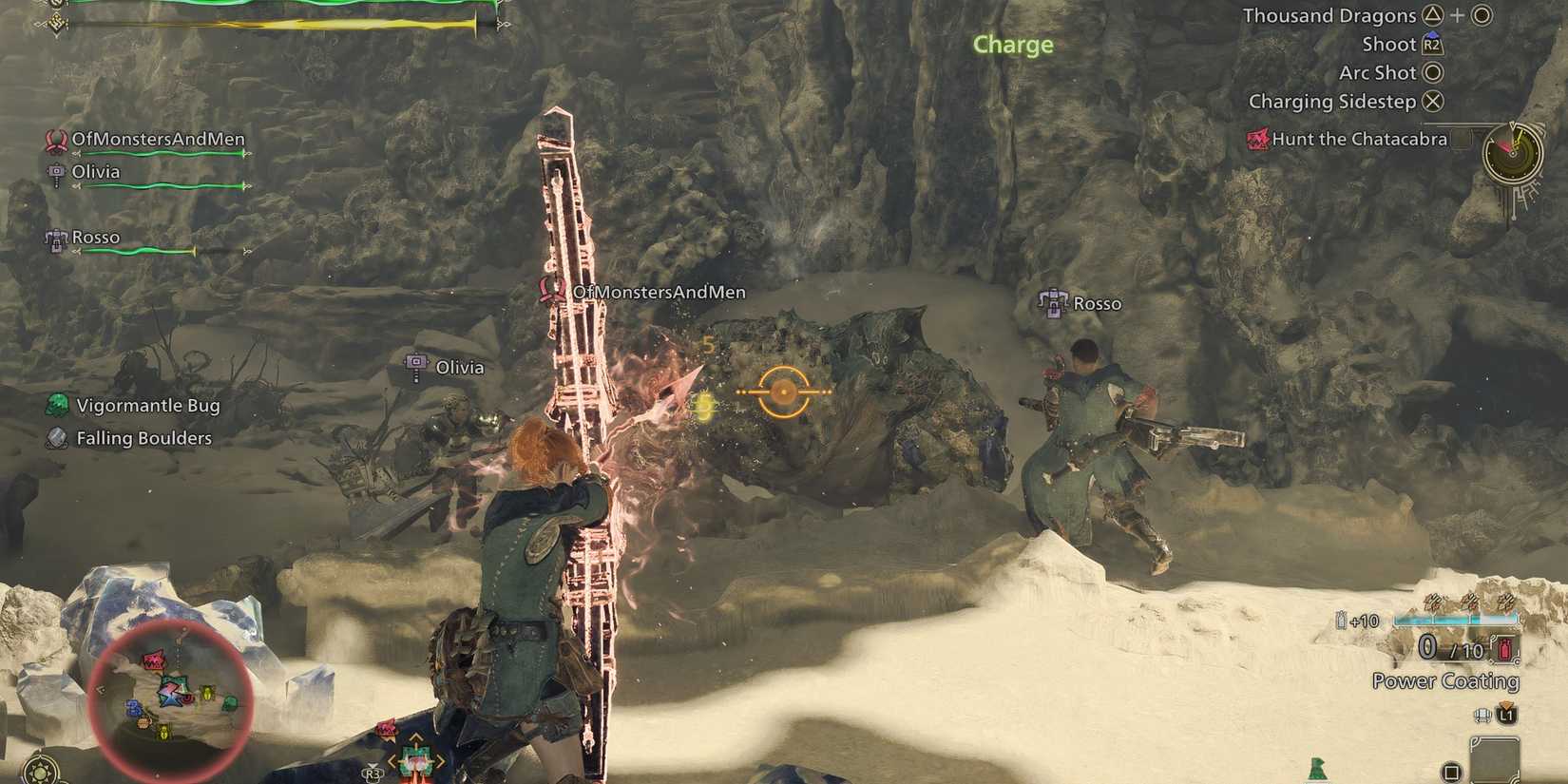 Fighting Chatacabra in Monster Hunter Wilds