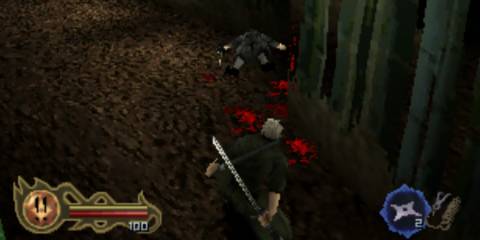 Fighting enemies in Tenchu 2 Birth of the Stealth Assassins