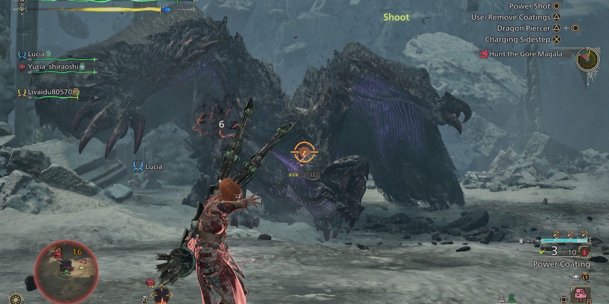 Fighting Gore Magala in Monster Hunter Wilds