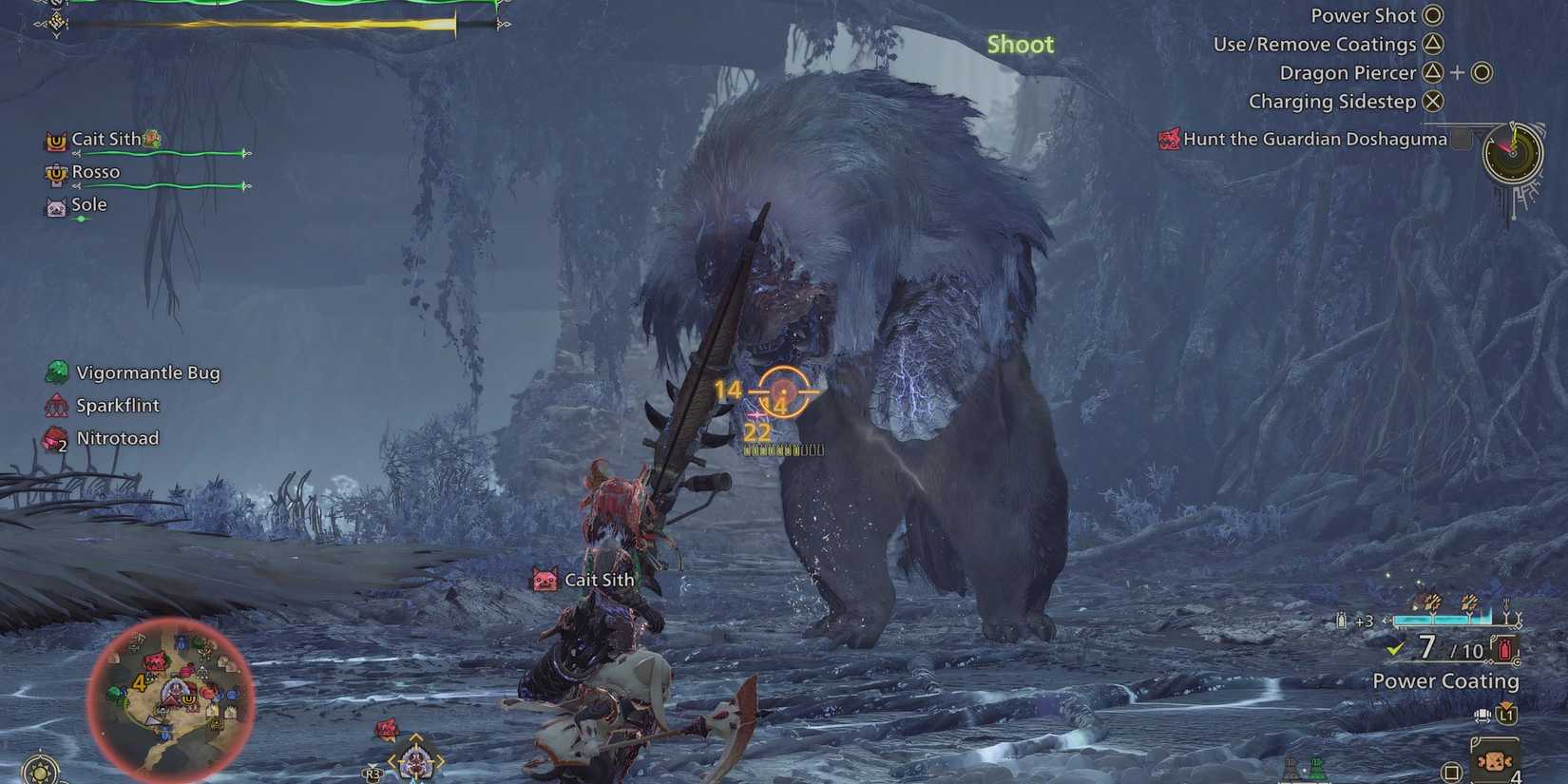 Fighting Guardian Doshaguma in Monster Hunter Wilds