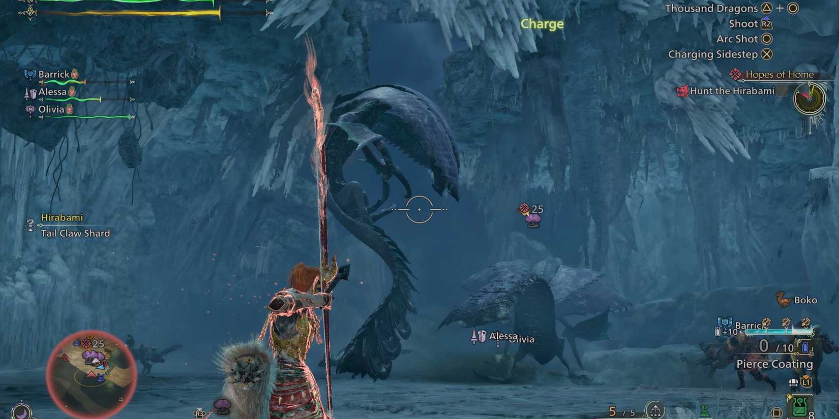 Fighting Hirabami in Monster Hunter Wilds