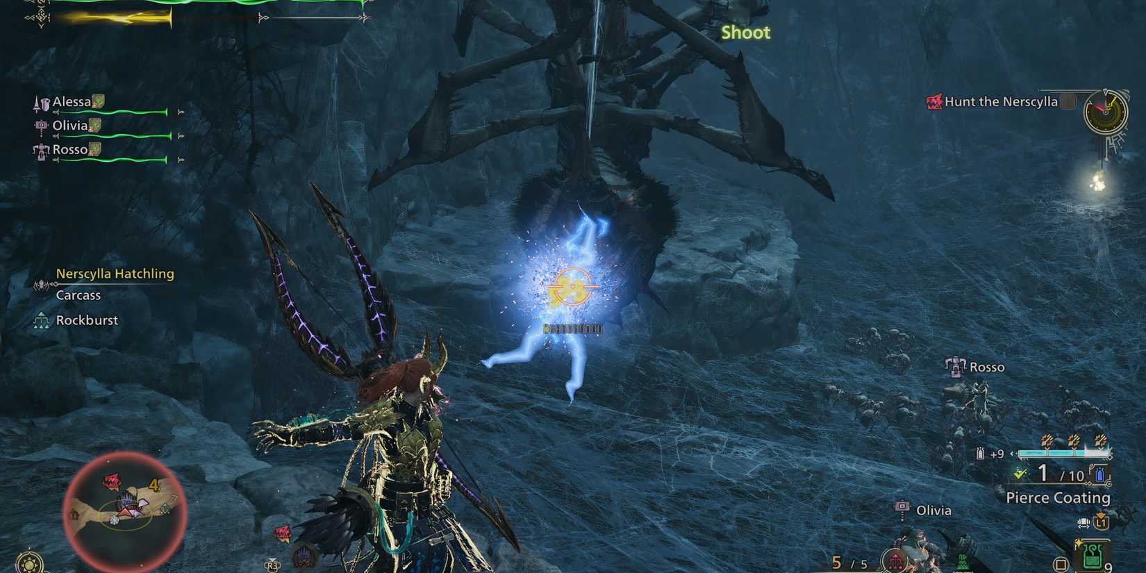 Fighting Nerscylla in Monster Hunter Wilds