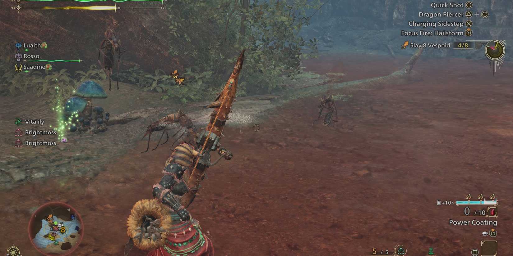 Fighting Vespoids in Monster Hunter Wilds