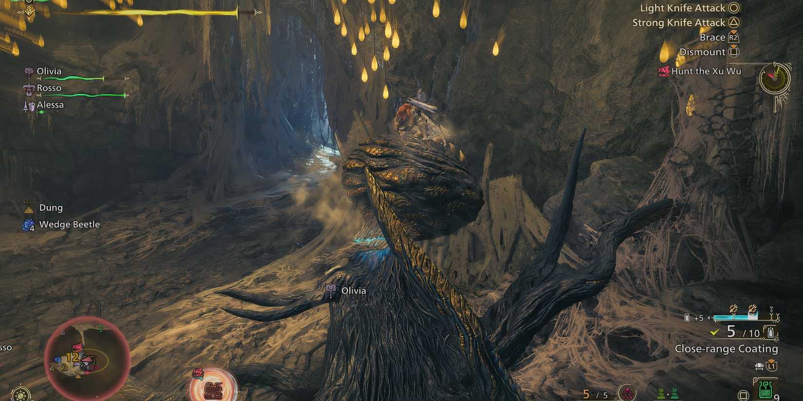 Fighting Xu Wu in Monster Hunter Wilds