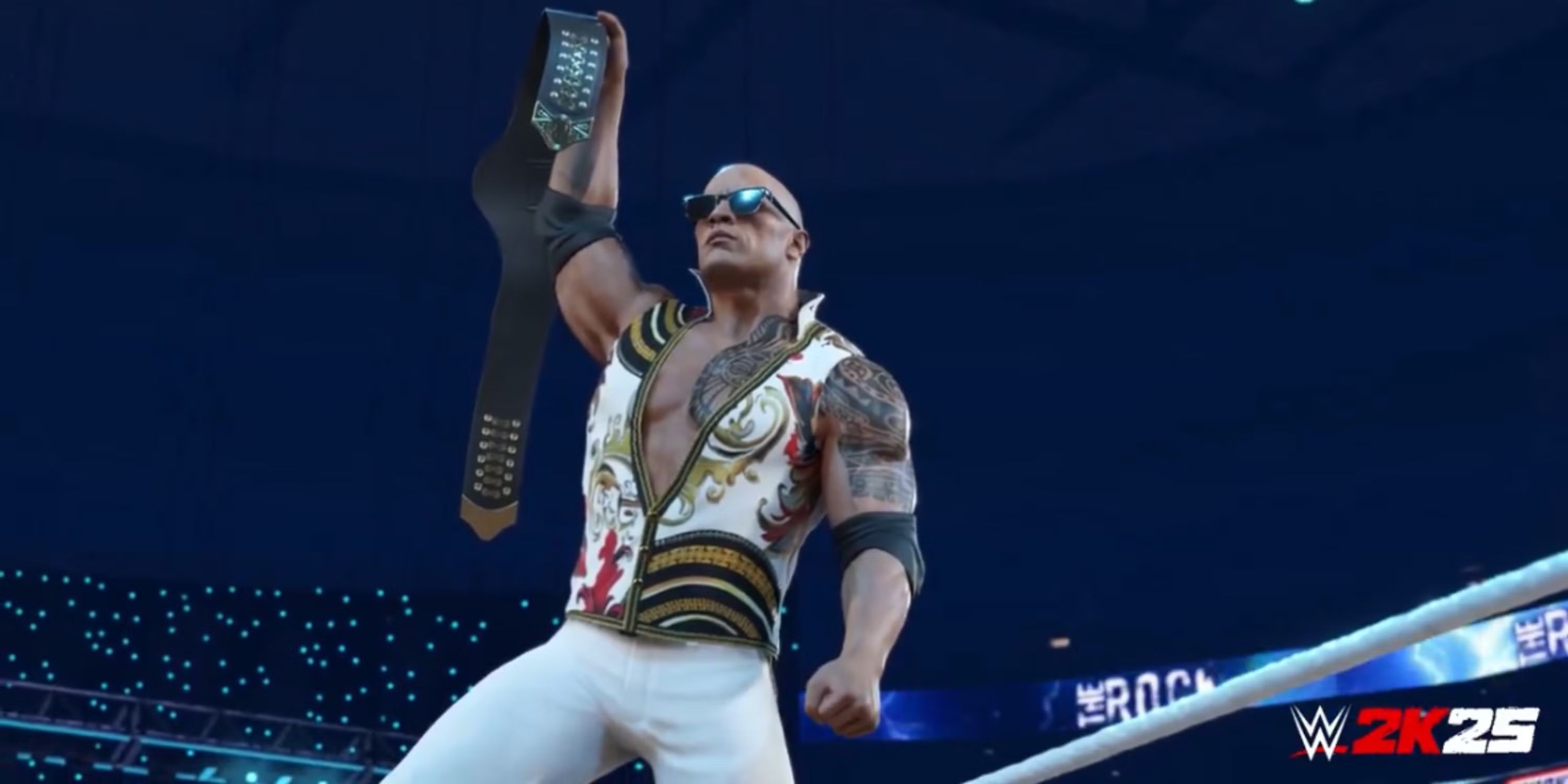 The Rock in WWE 2K25 has no elbow