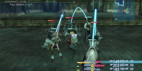 final fantasy 12 the party in battle