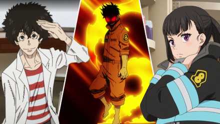 Fire brigade main characters Shinra Victor and Mika edited