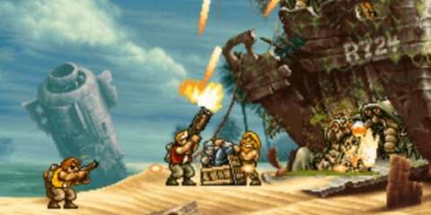 Firing into the sky in Metal Slug 3