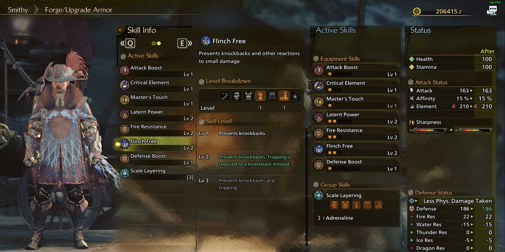 flinch free skill in monster hunter wilds