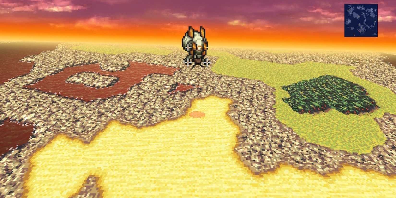 Flying in the World of Ruin in Final Fantasy 6