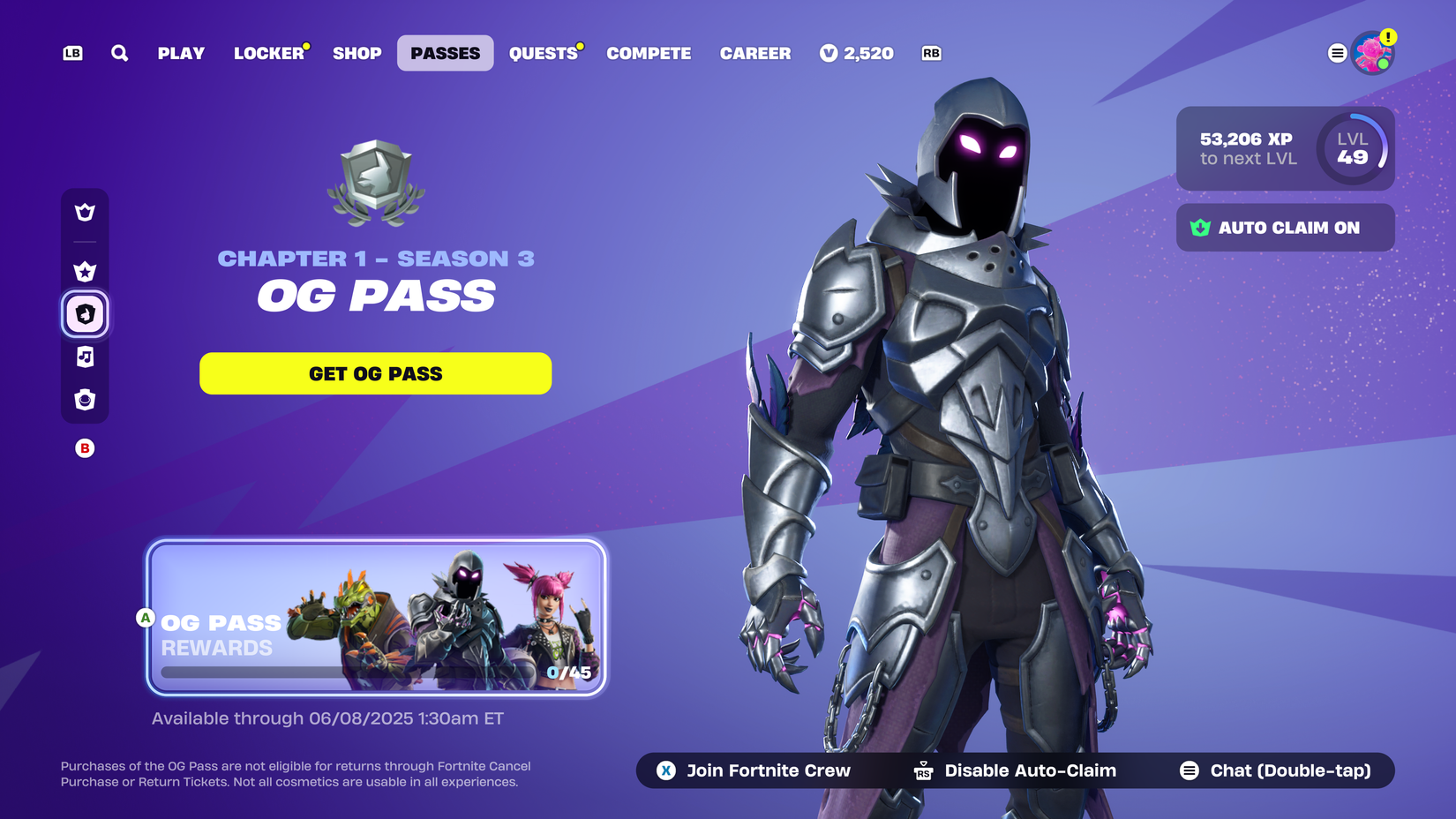 Fortnite OG Pass Season 3