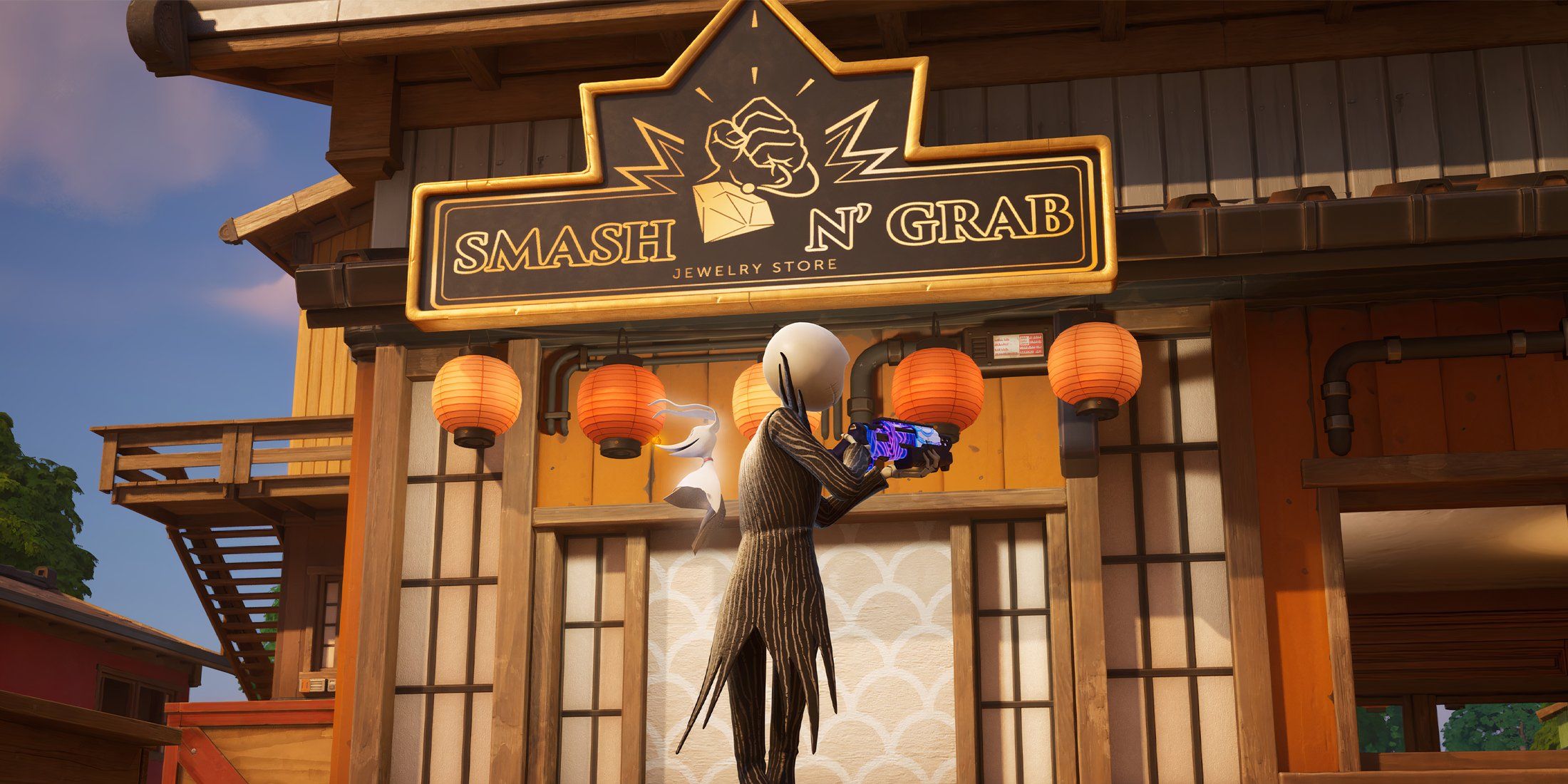 fortnite jack skellington smash and grab store