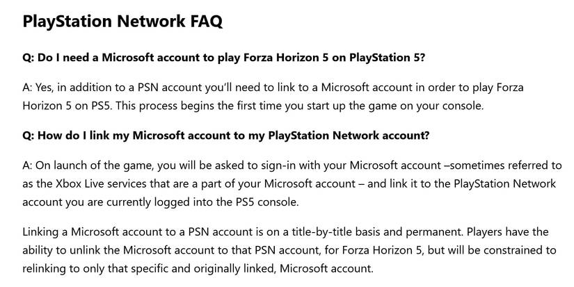 Forza Horizon 5 PS5 FAQ Forza Support