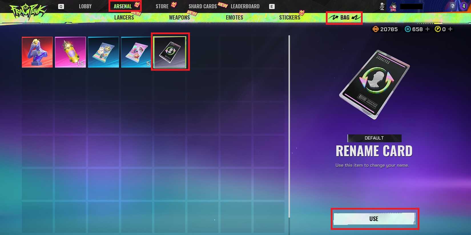 fragpunk change name 5-1