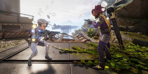 FragPunk two characters pointing guns at each other