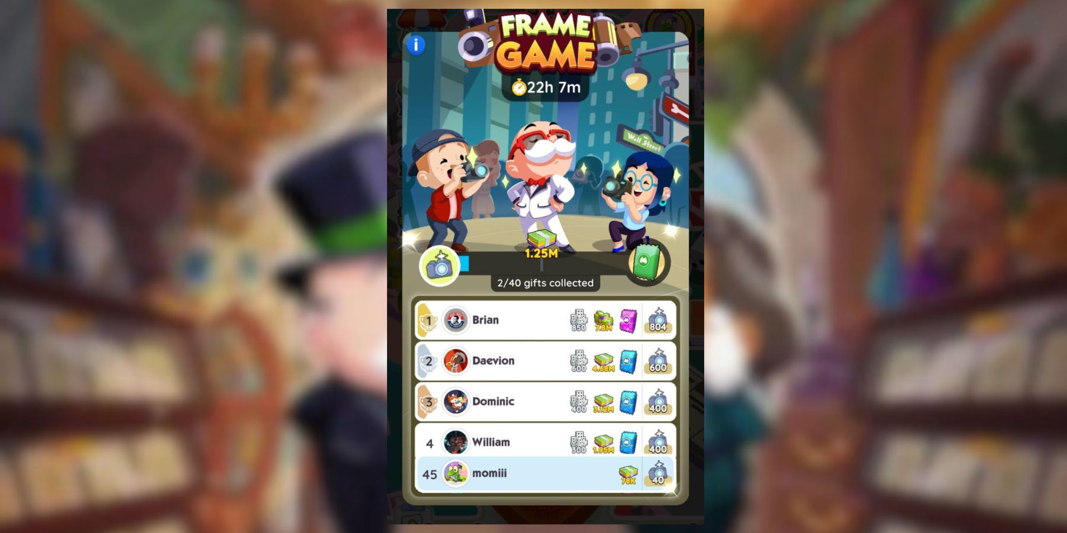 frame game monopoly go